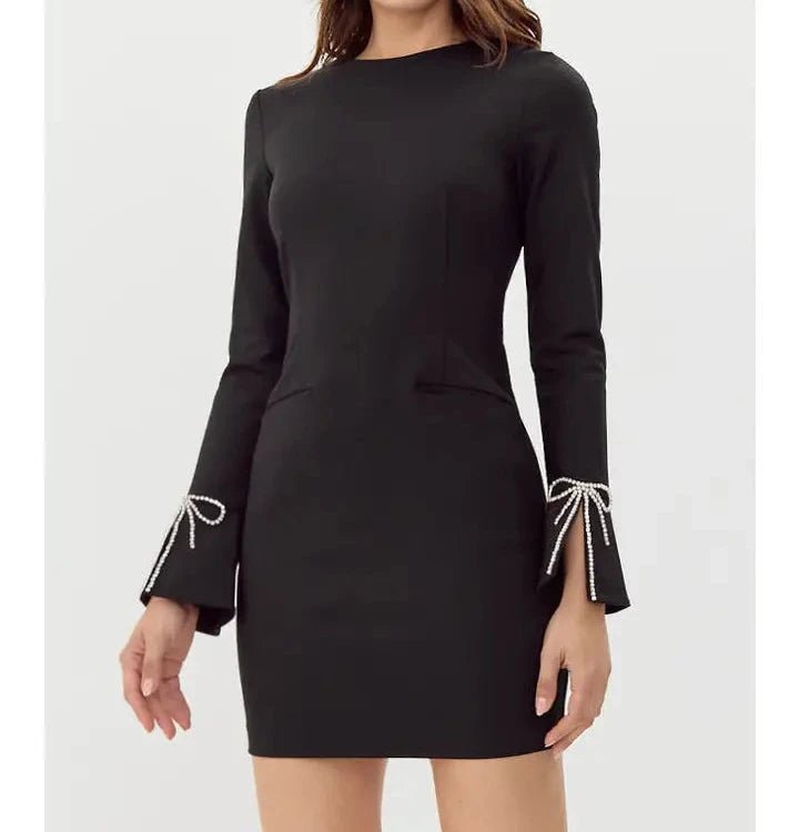 Carmelia Rhinestone Cuff Mini Dress - BTK COLLECTIONS