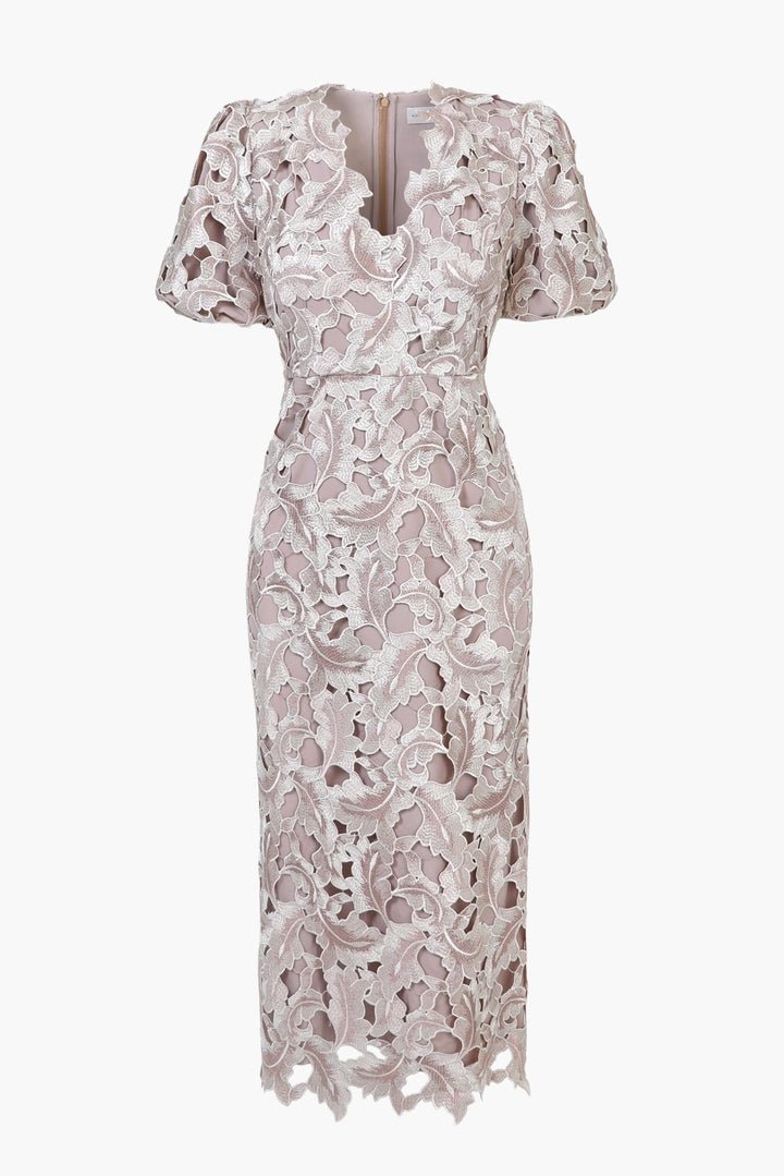 Chantelle Scalloped Lace Midi Dress - BTK COLLECTIONS