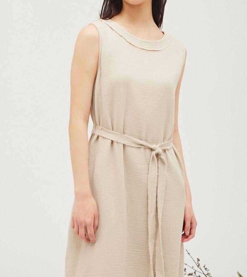 Cotton Gauze Sheath Dress - BTK COLLECTIONS