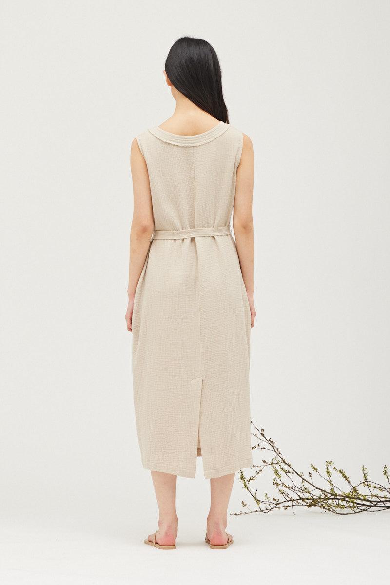 Cotton Gauze Sheath Dress - BTK COLLECTIONS