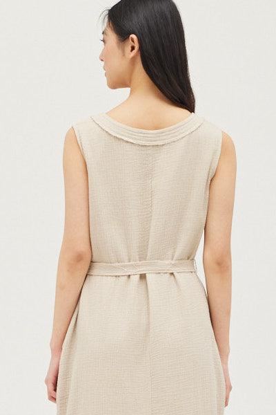 Cotton Gauze Sheath Dress - BTK COLLECTIONS