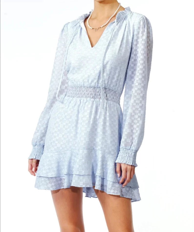 Debbie Ruffle Sleeve Smocked Mini Dress - BTK COLLECTIONS