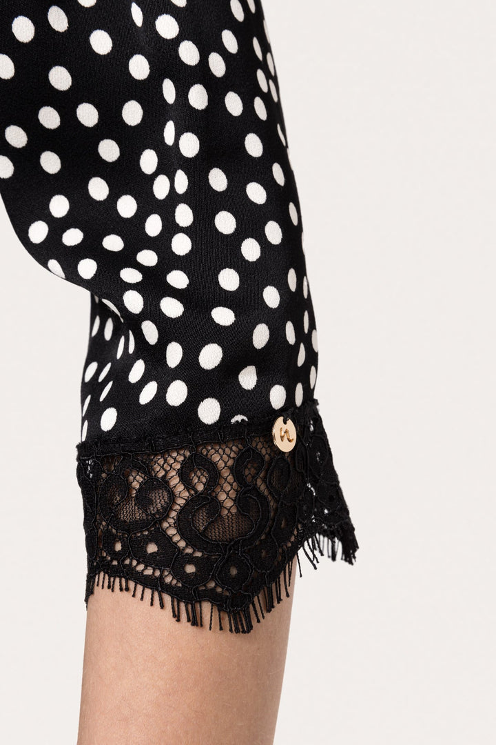 Polka - Dots Viscose Midi Dress - BTK COLLECTIONS