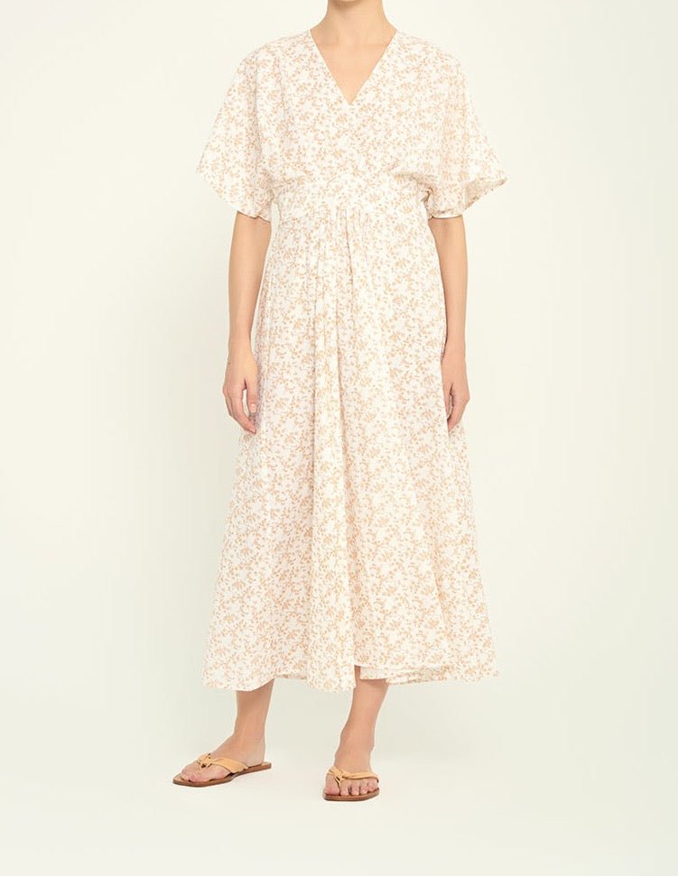 Floral Prints Kimono Sleeve Maxi Dress - BTK COLLECTIONS