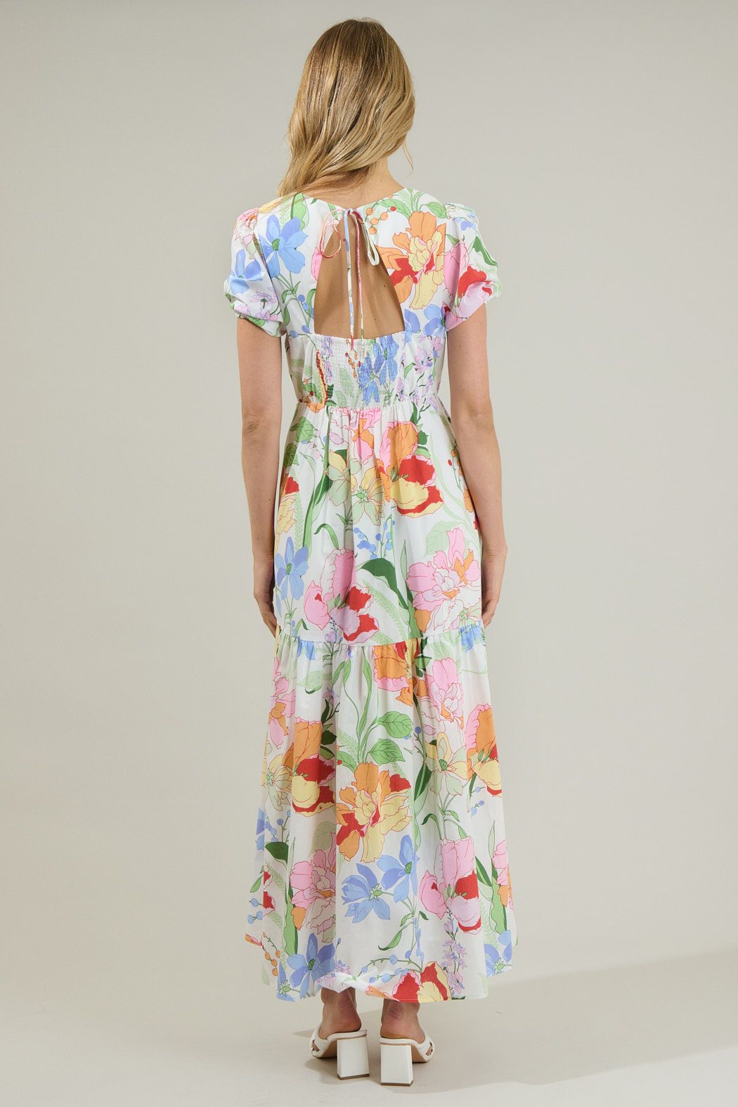 Juliet Floral Garden Becca Tiered Maxi Dress - BTK COLLECTIONS