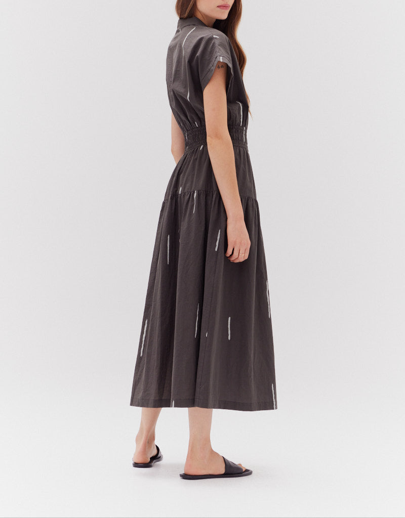 COTTON PRINT SHIRT DRESS - BTK COLLECTIONS