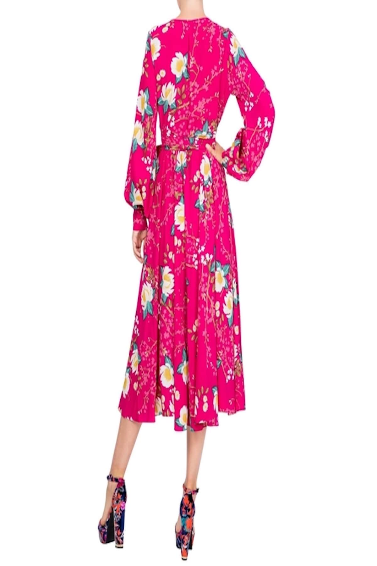 LilyPad Midi Dress - Lotus Cranberry - BTK COLLECTIONS