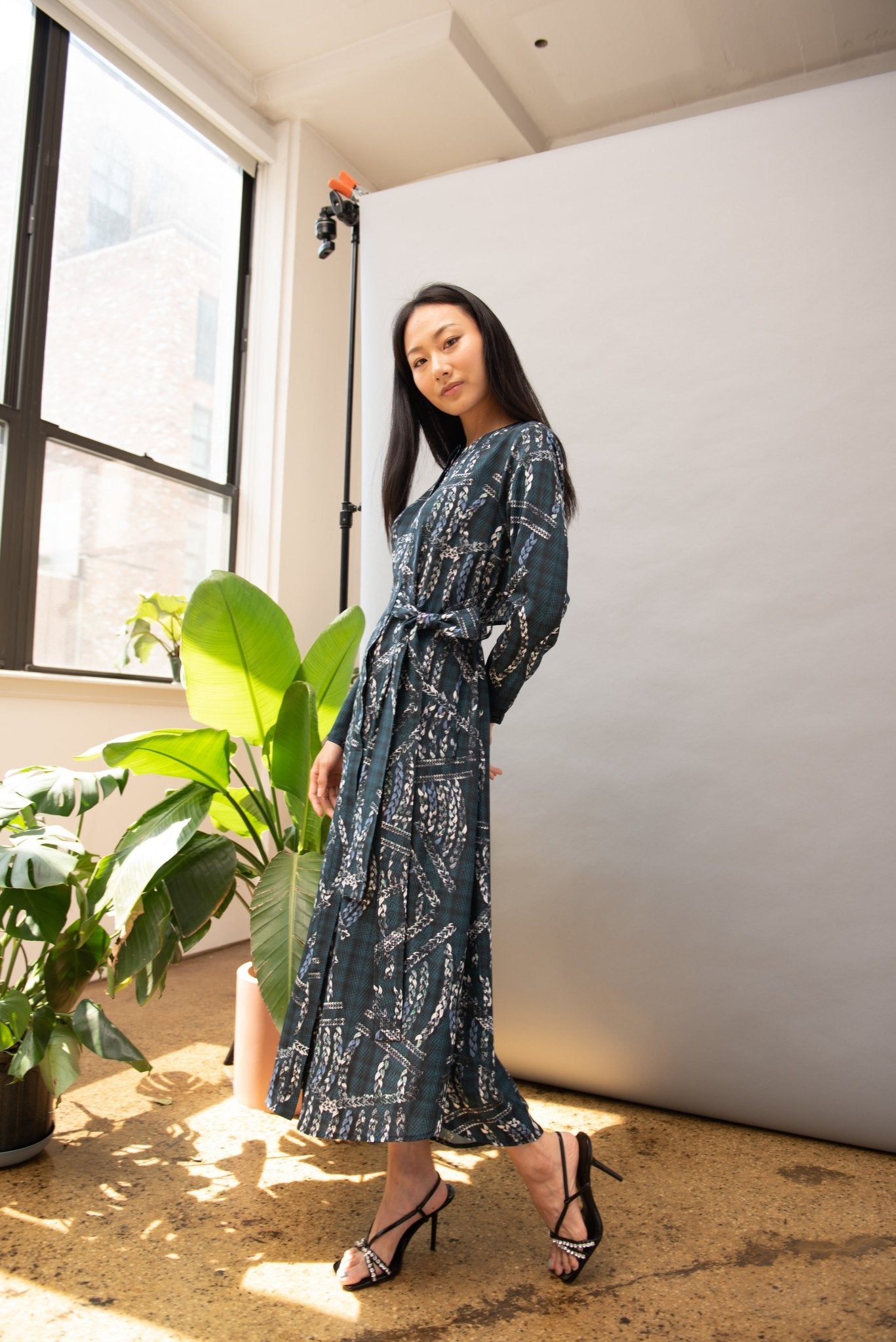 Macrame Sophia Long Sleeve Midi Dress - BTK COLLECTIONS