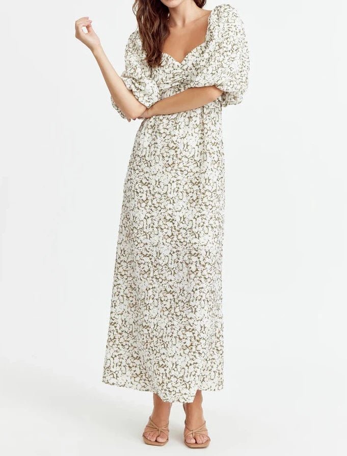 Neli Textured Midi Dress - BTK COLLECTIONS