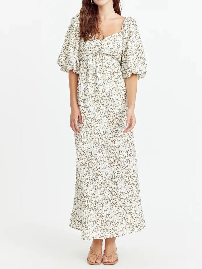 Neli Textured Midi Dress - BTK COLLECTIONS