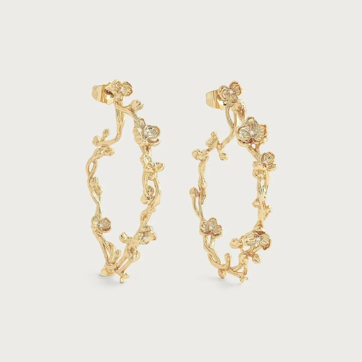 Orchid Hoop Earrings - BTK COLLECTIONS