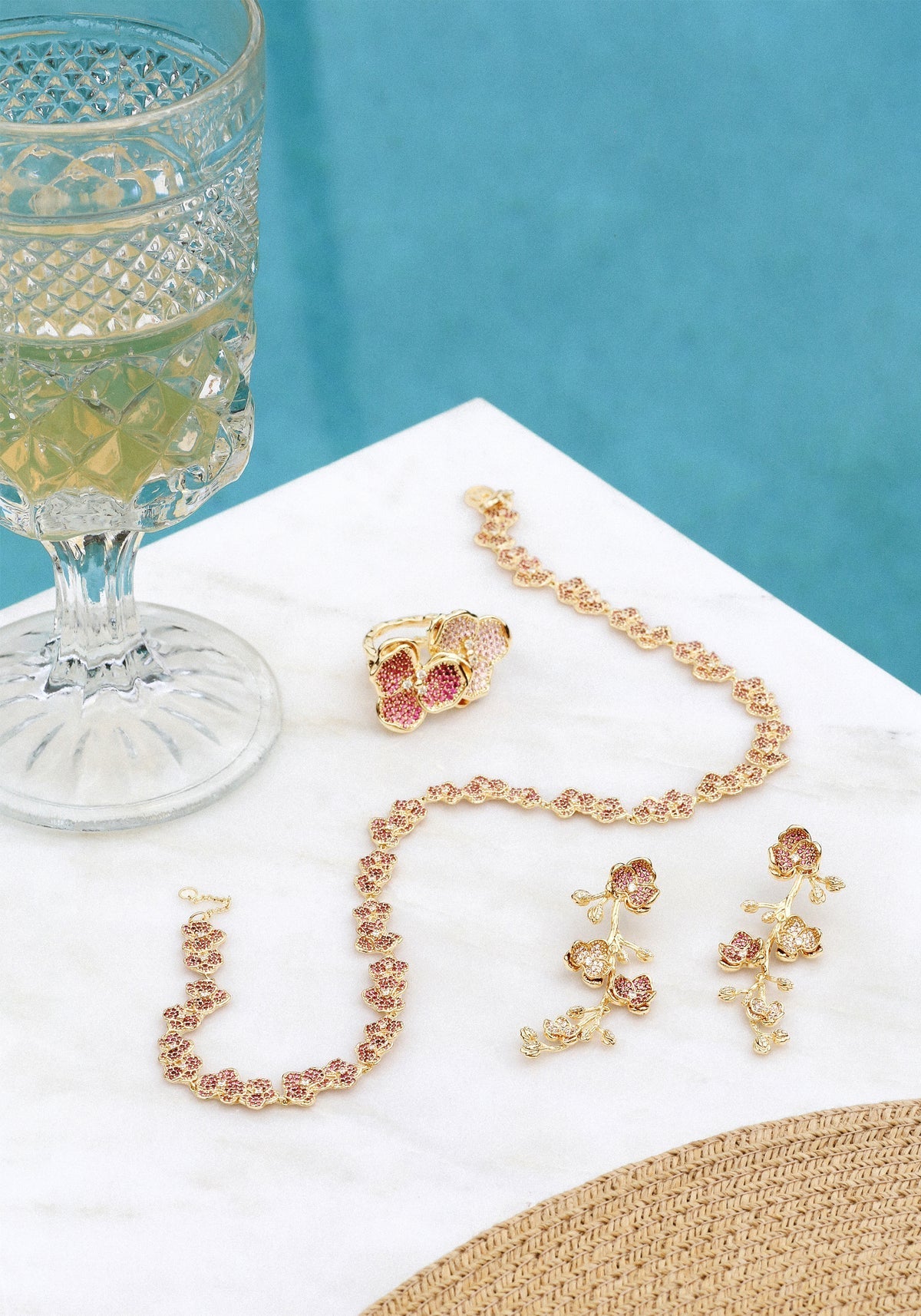 Orchid Pink Pavé Necklace - BTK COLLECTIONS