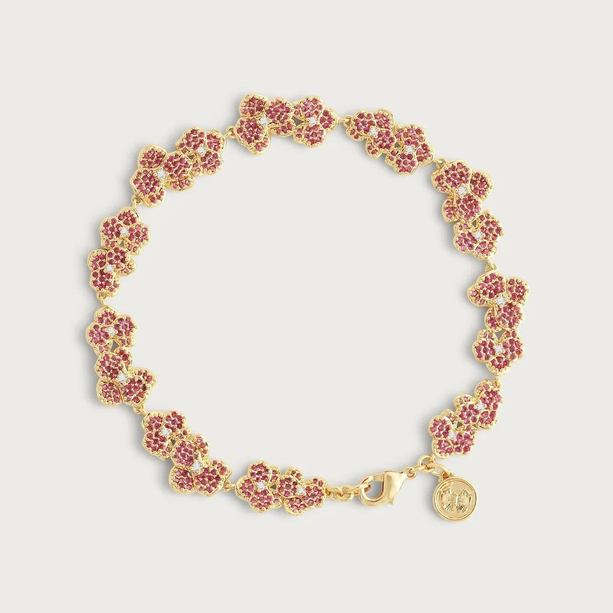 Orchid Pink Pavé Tennis Bracelet - BTK COLLECTIONS