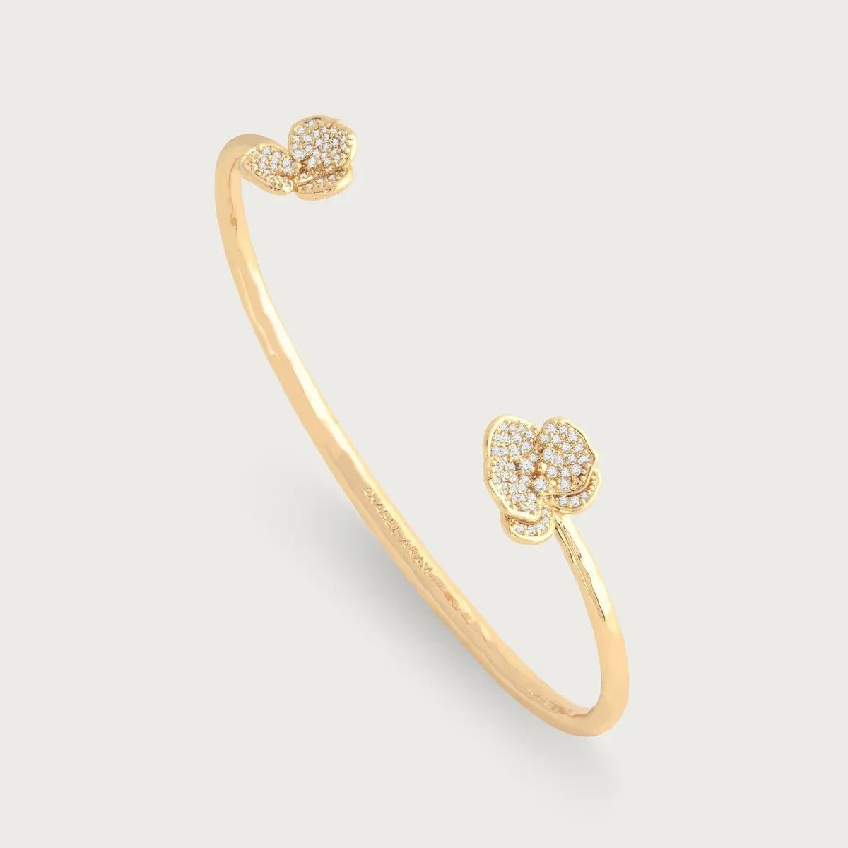 Orchid White Pavé Bangle - BTK COLLECTIONS