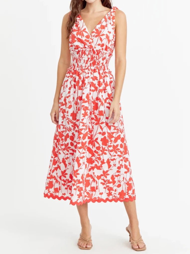 Pami Shoulder Tie Cotton Dress - BTK COLLECTIONS