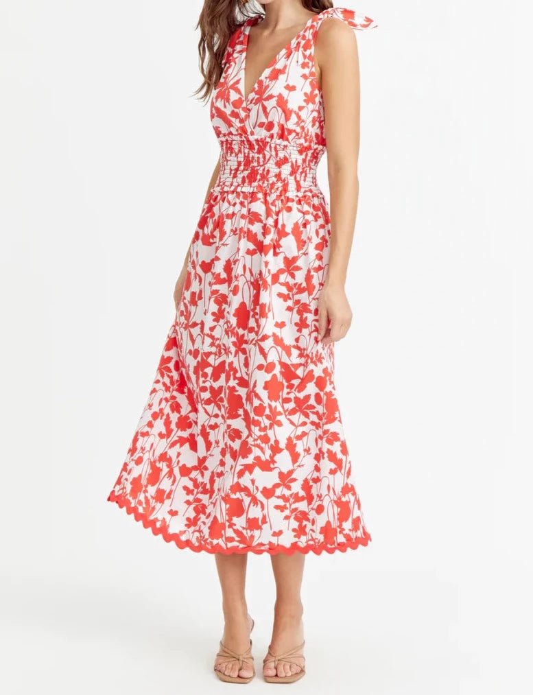 Pami Shoulder Tie Cotton Dress - BTK COLLECTIONS