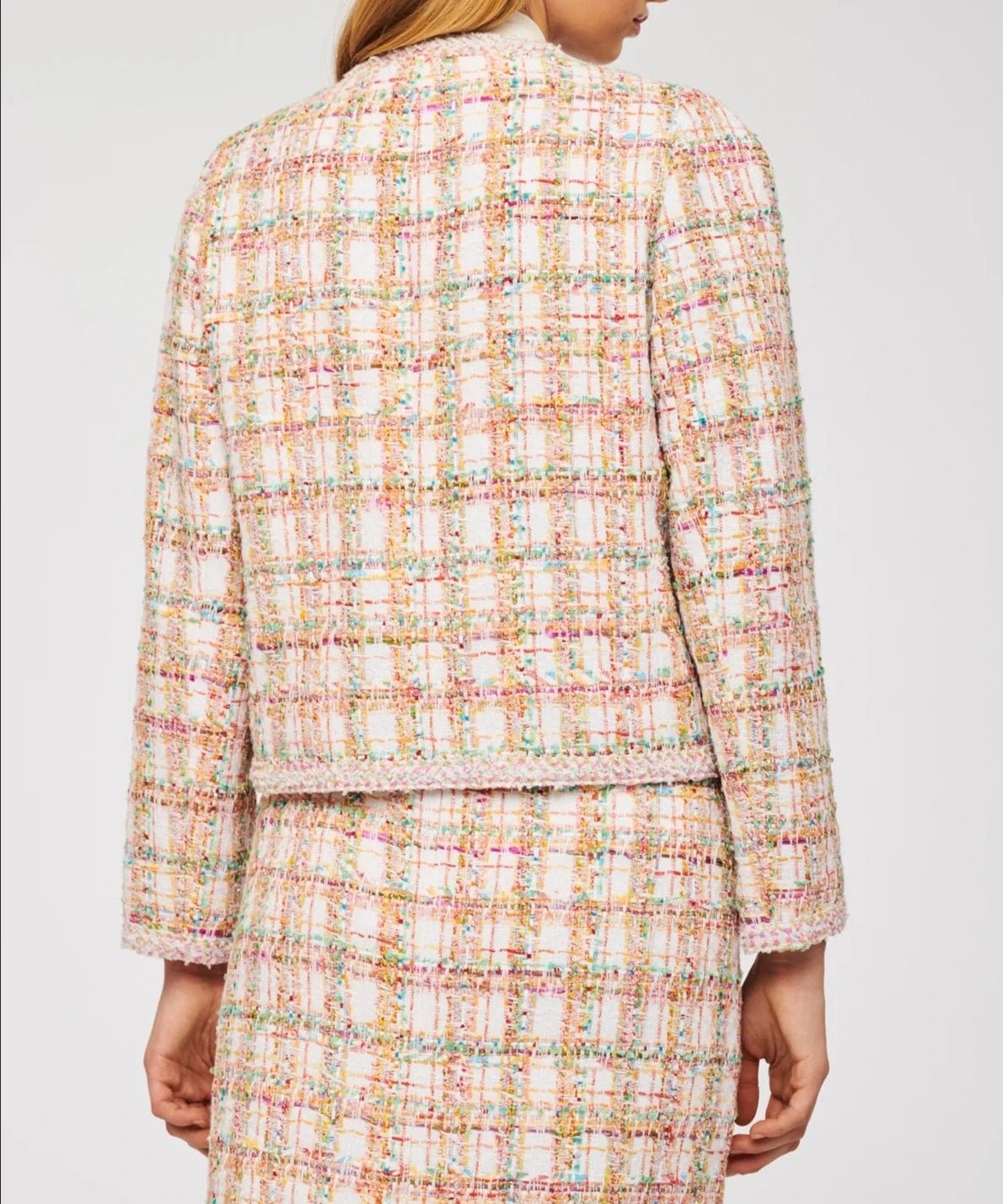 Pastel Long Sleeve Tweed Jacket - BTK COLLECTIONS