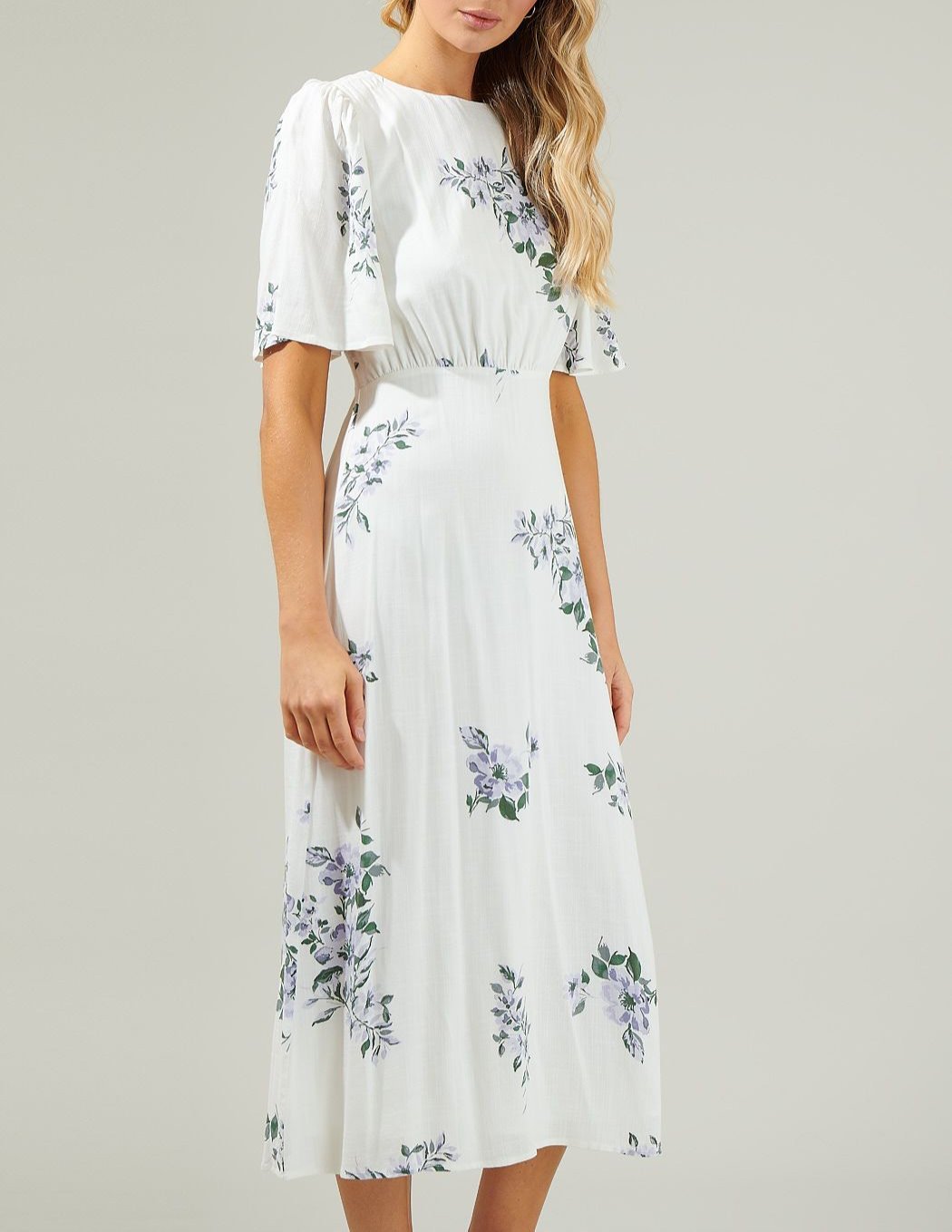 Porto Floral Smocked Midi Dress - BTK COLLECTIONS