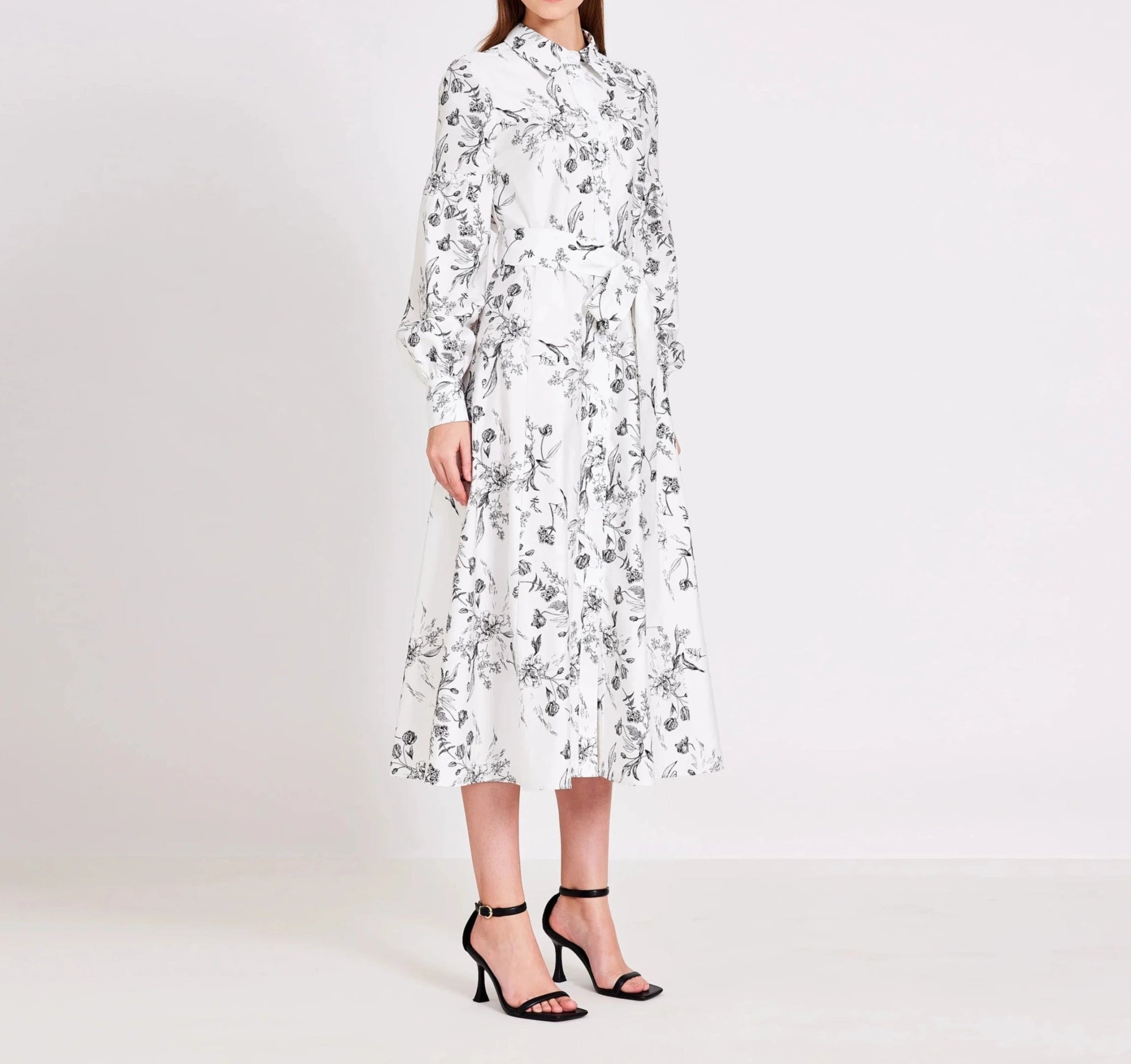 Printed Cotton Midi Dress - BTK COLLECTIONS