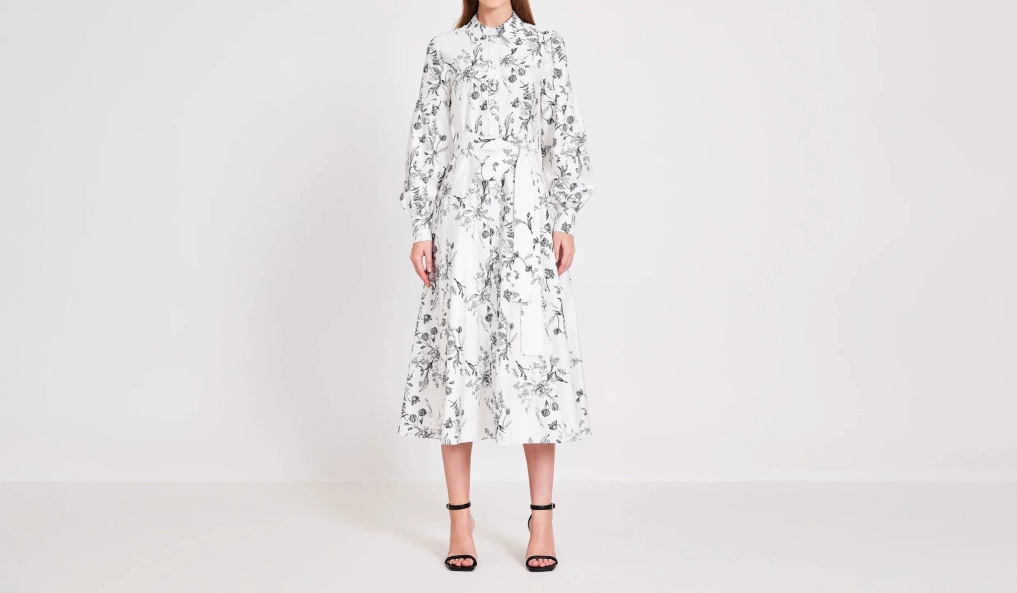 Printed Cotton Midi Dress - BTK COLLECTIONS