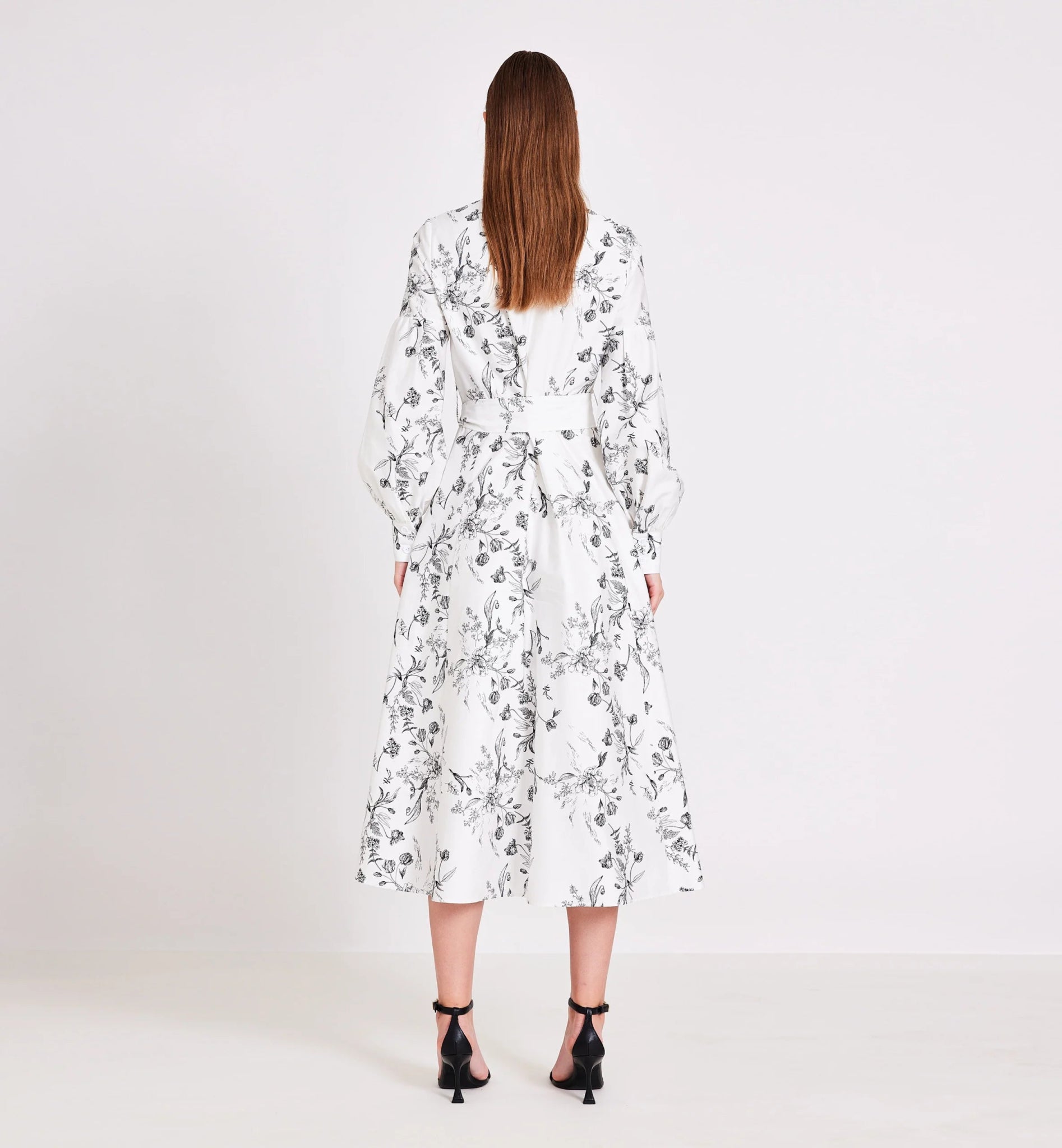 Printed Cotton Midi Dress - BTK COLLECTIONS