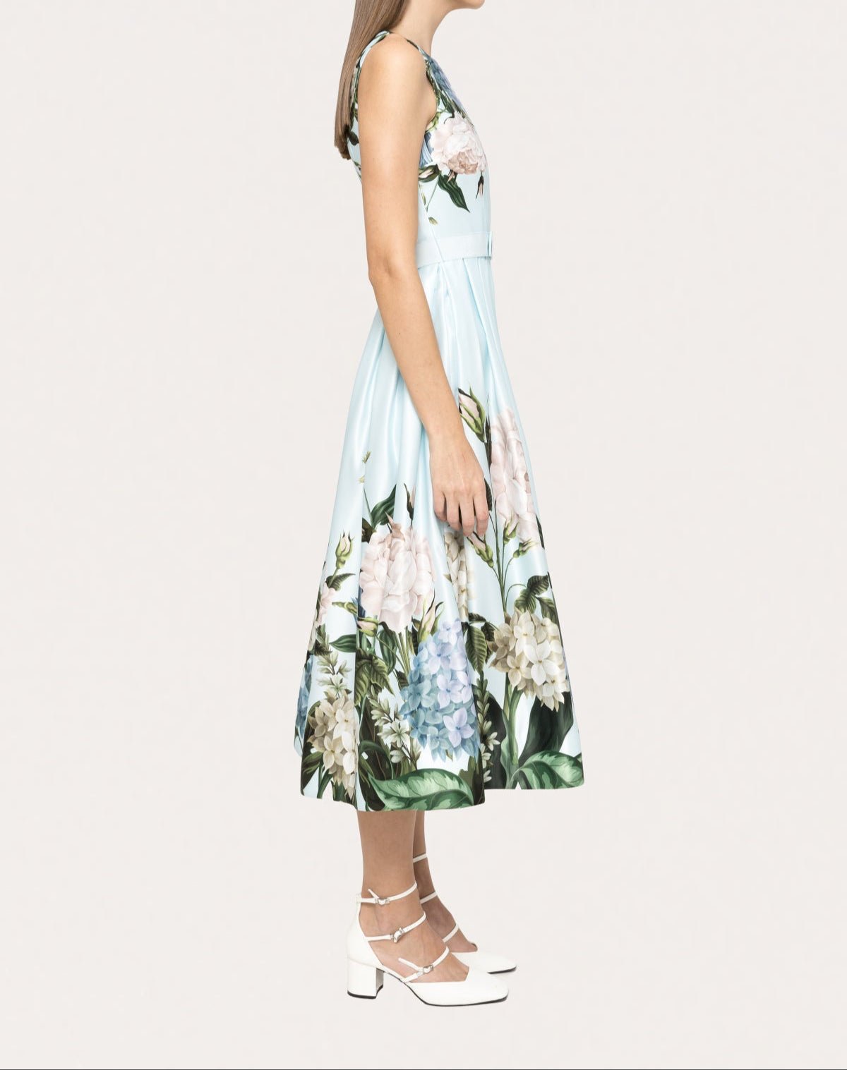 Printed Taffeta Midi Dress - BTK COLLECTIONS