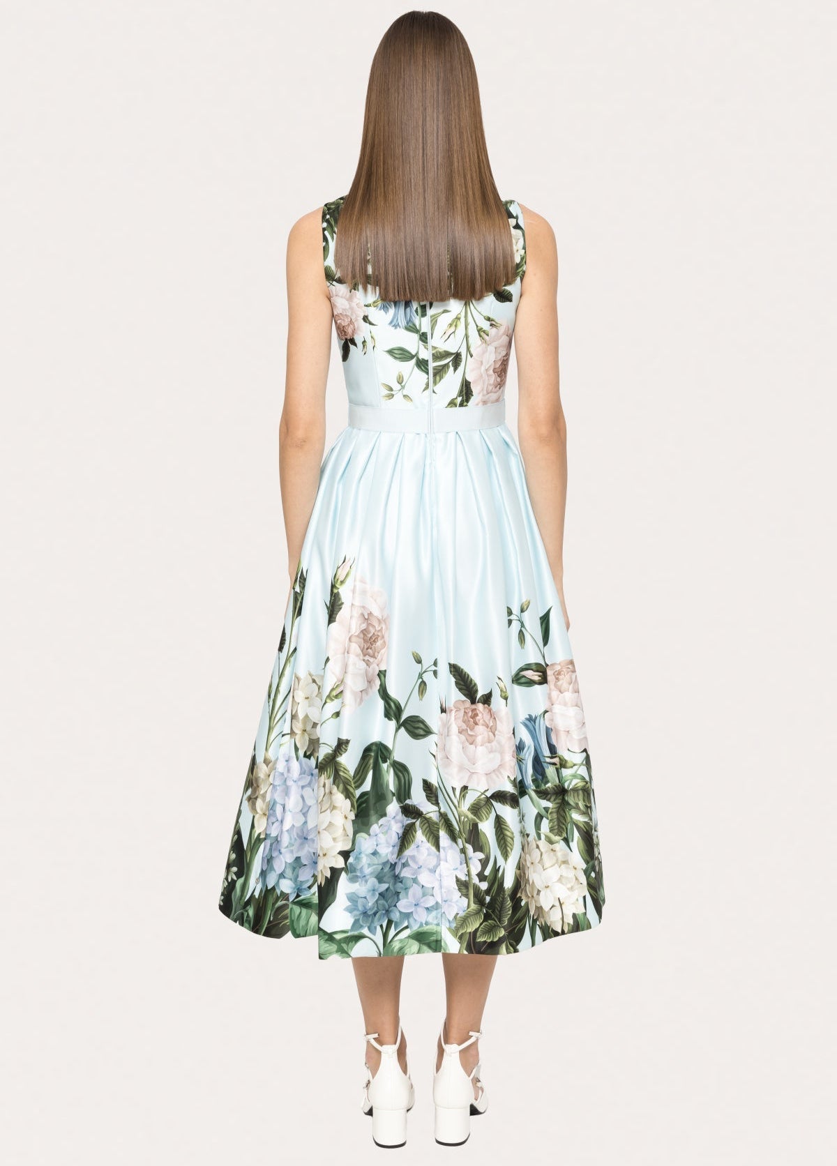 Printed Taffeta Midi Dress - BTK COLLECTIONS