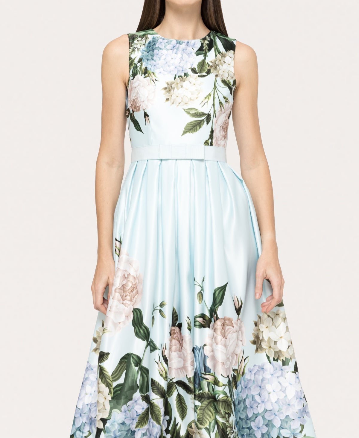 Printed Taffeta Midi Dress - BTK COLLECTIONS