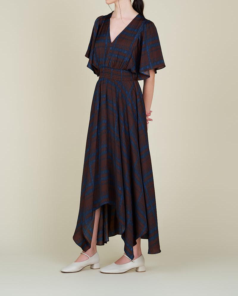 Printed Unbalanced Maxi Dress - BTK COLLECTIONS