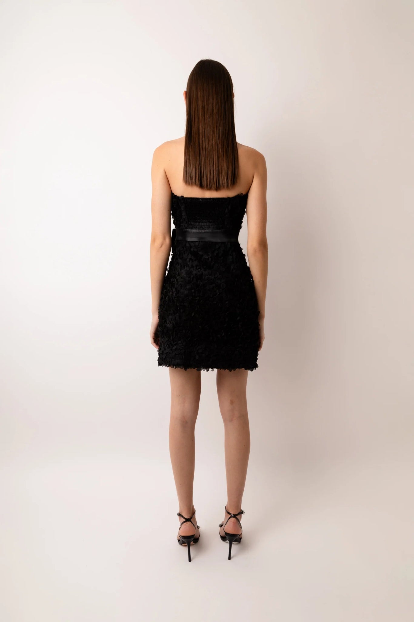 Rosa Strapless Bow Detail Fitted Bandeau Mini Dress - BTK COLLECTIONS