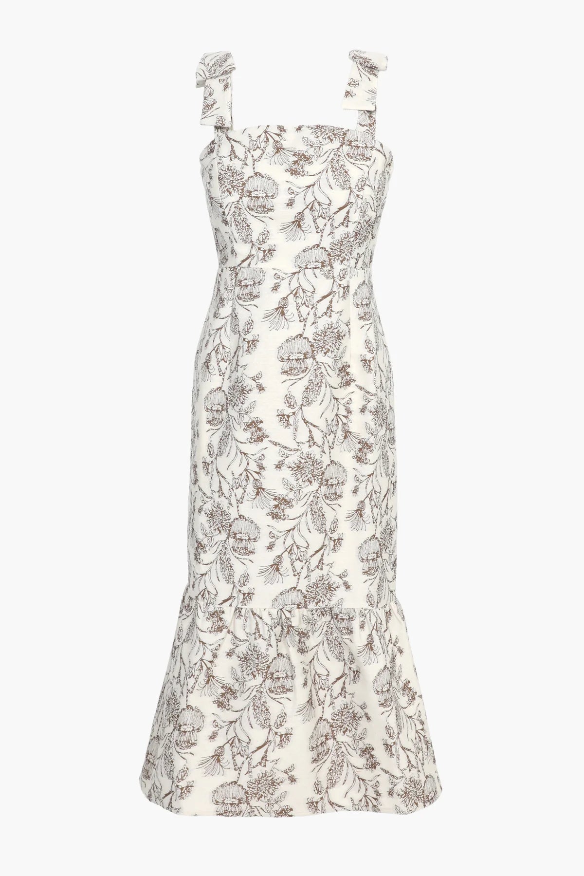 Selina Bow Tie Jacquard Midi Dress - BTK COLLECTIONS