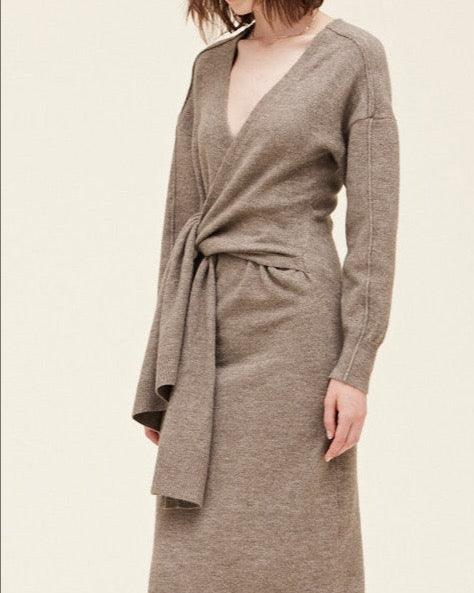 Side Tie Sweater Dress - BTK COLLECTIONS