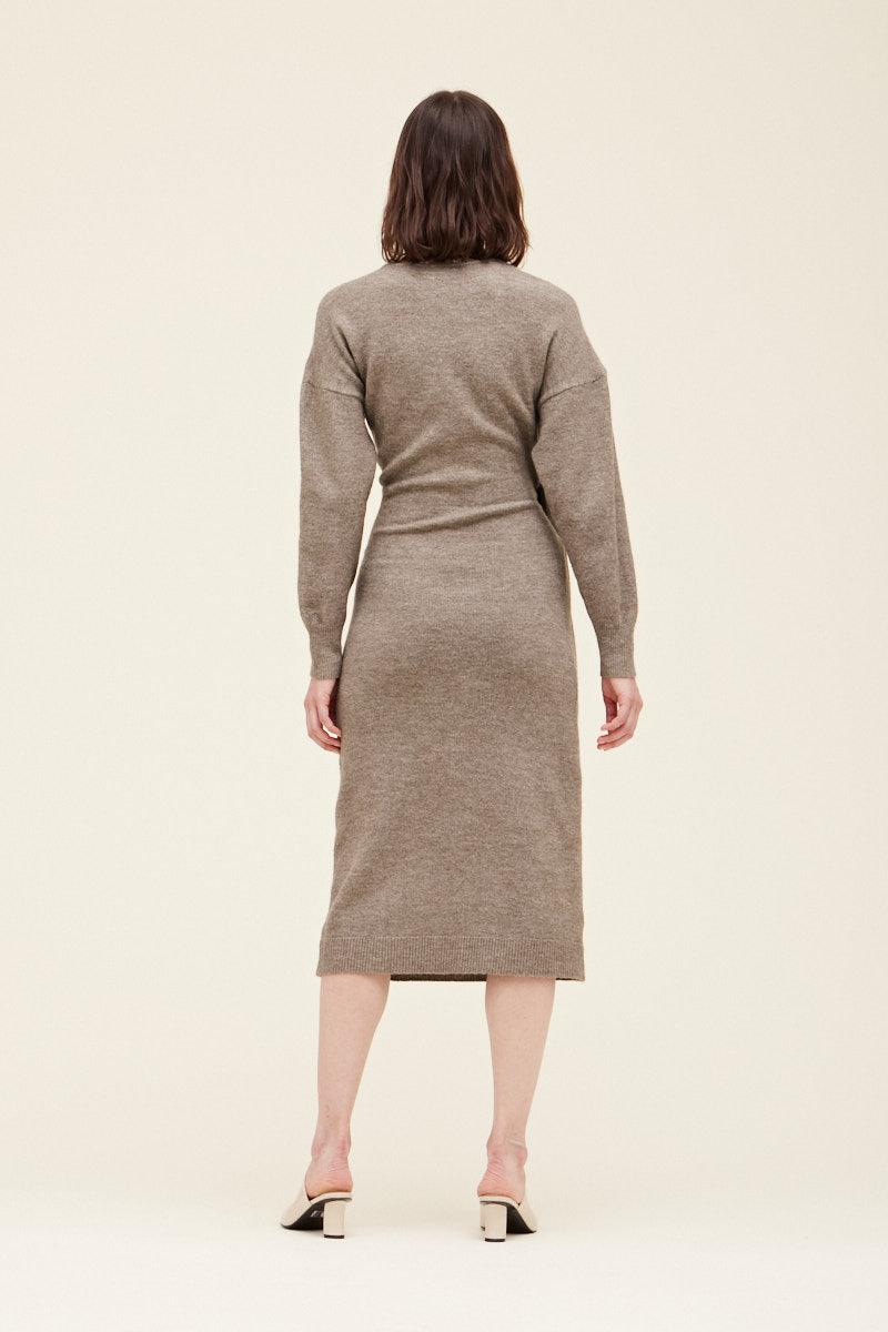 Side Tie Sweater Dress - BTK COLLECTIONS