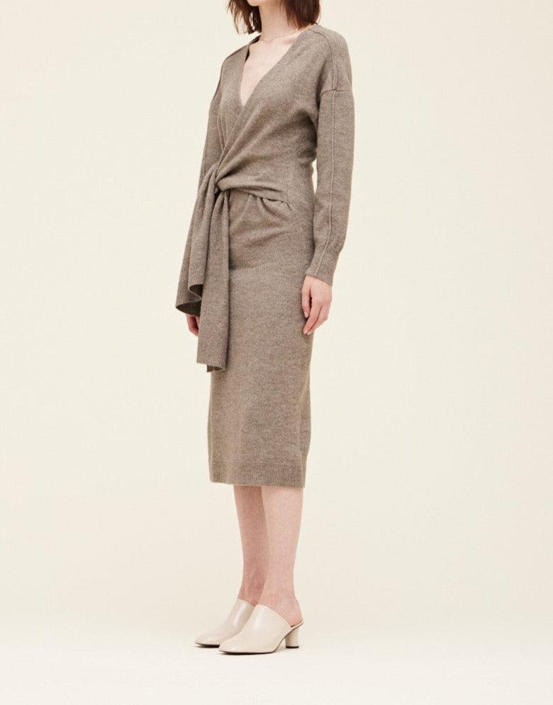 Side Tie Sweater Dress - BTK COLLECTIONS