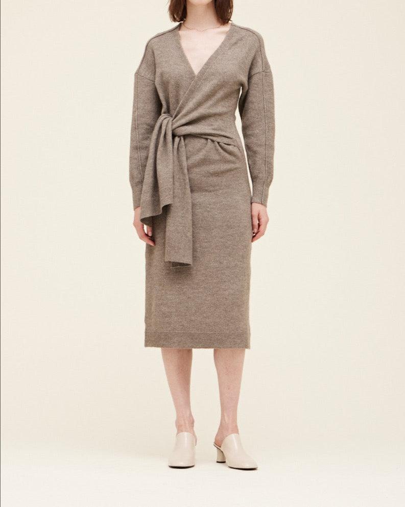 Side Tie Sweater Dress - BTK COLLECTION