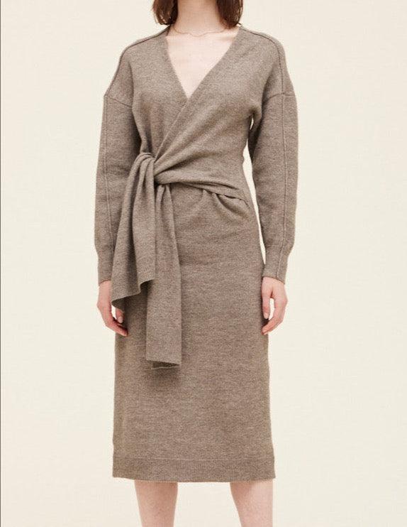Side Tie Sweater Dress - BTK COLLECTION
