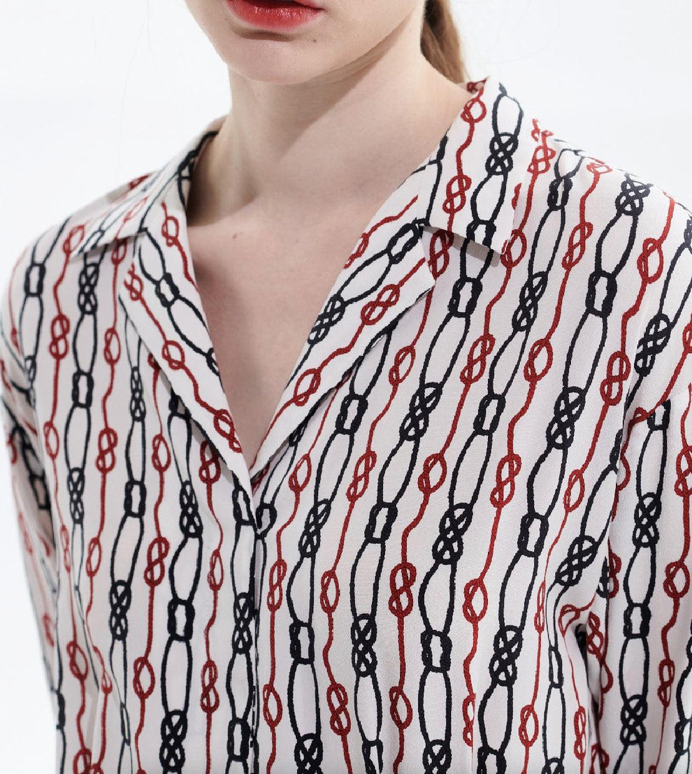 Silk Chain Printed Midi Dress - BTK COLLECTIONS