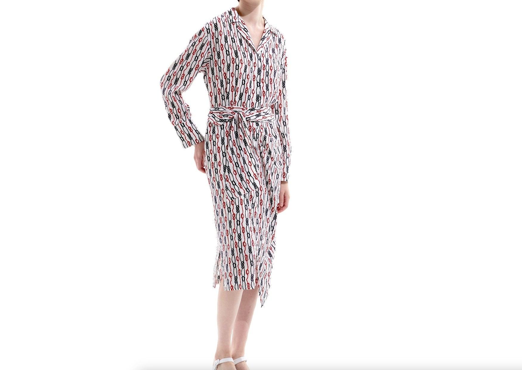 Silk Chain Printed Midi Dress - BTK COLLECTIONS