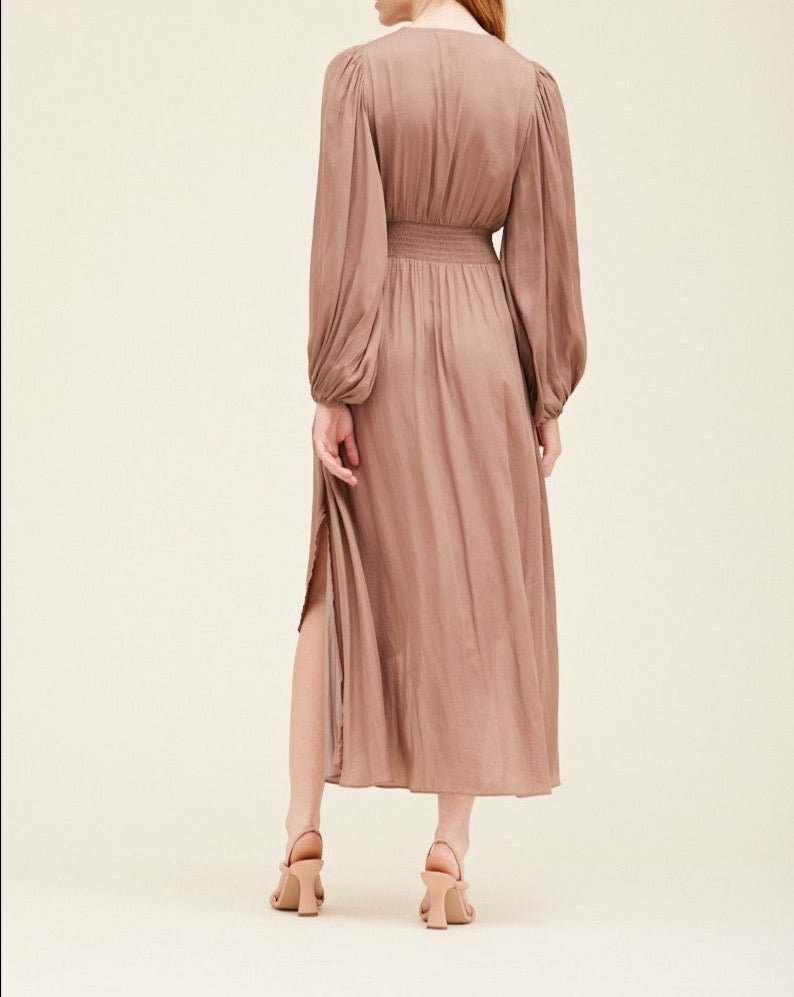 Solid Satin Maxi Dress - BTK COLLECTIONS