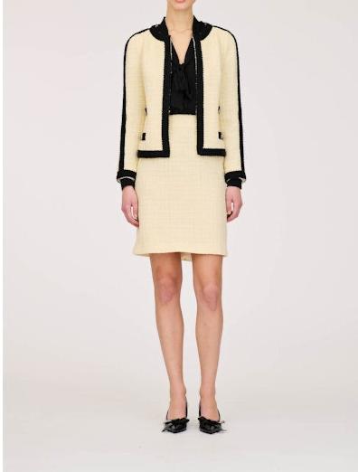 Tweed Jacket With Braid Trim - BTK COLLECTIONS