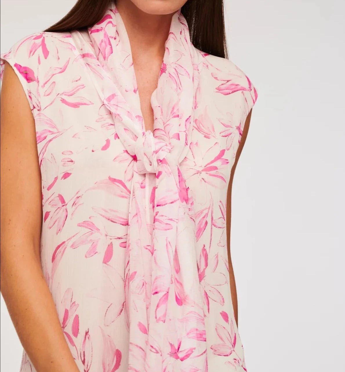 Weill Paris Pink Floral Cocktail Dress with Gold Button Details - BTK COLLECTIONS