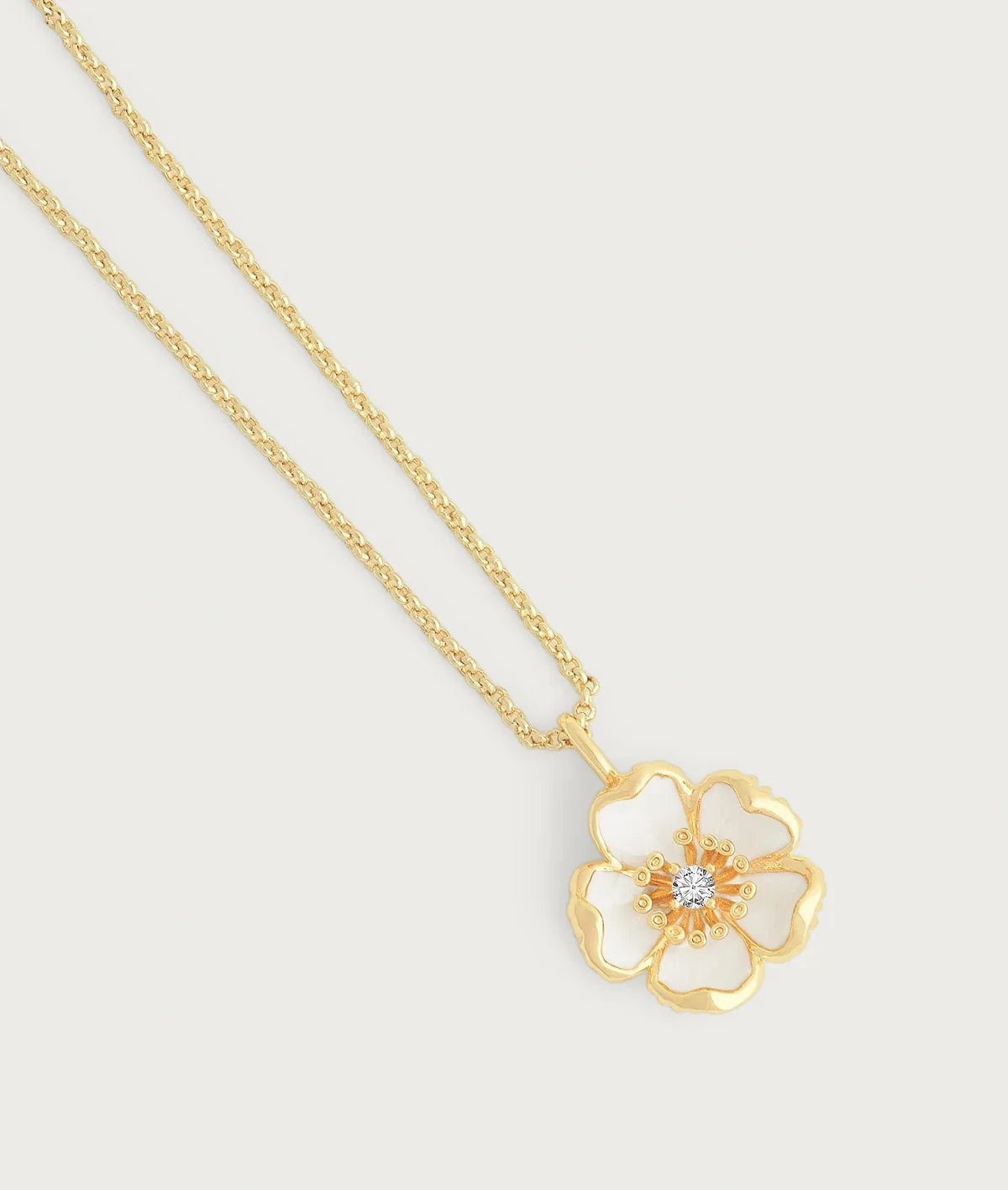 Wildflowers Enameled Pendant Necklace - BTK COLLECTIONS