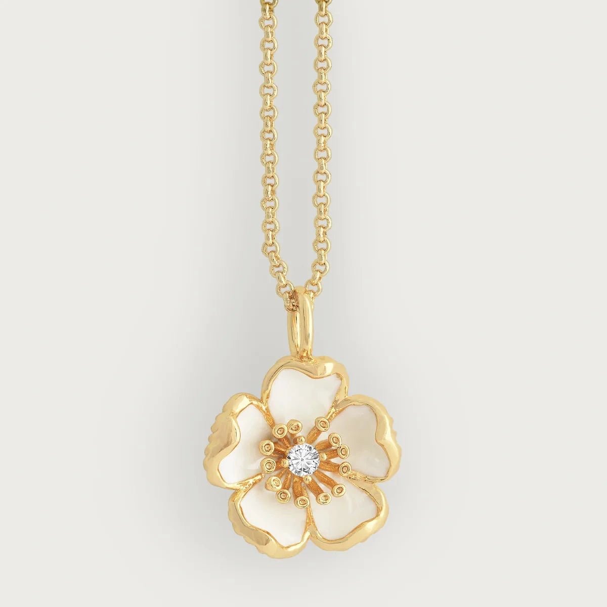 Wildflowers Enameled Pendant Necklace - BTK COLLECTIONS