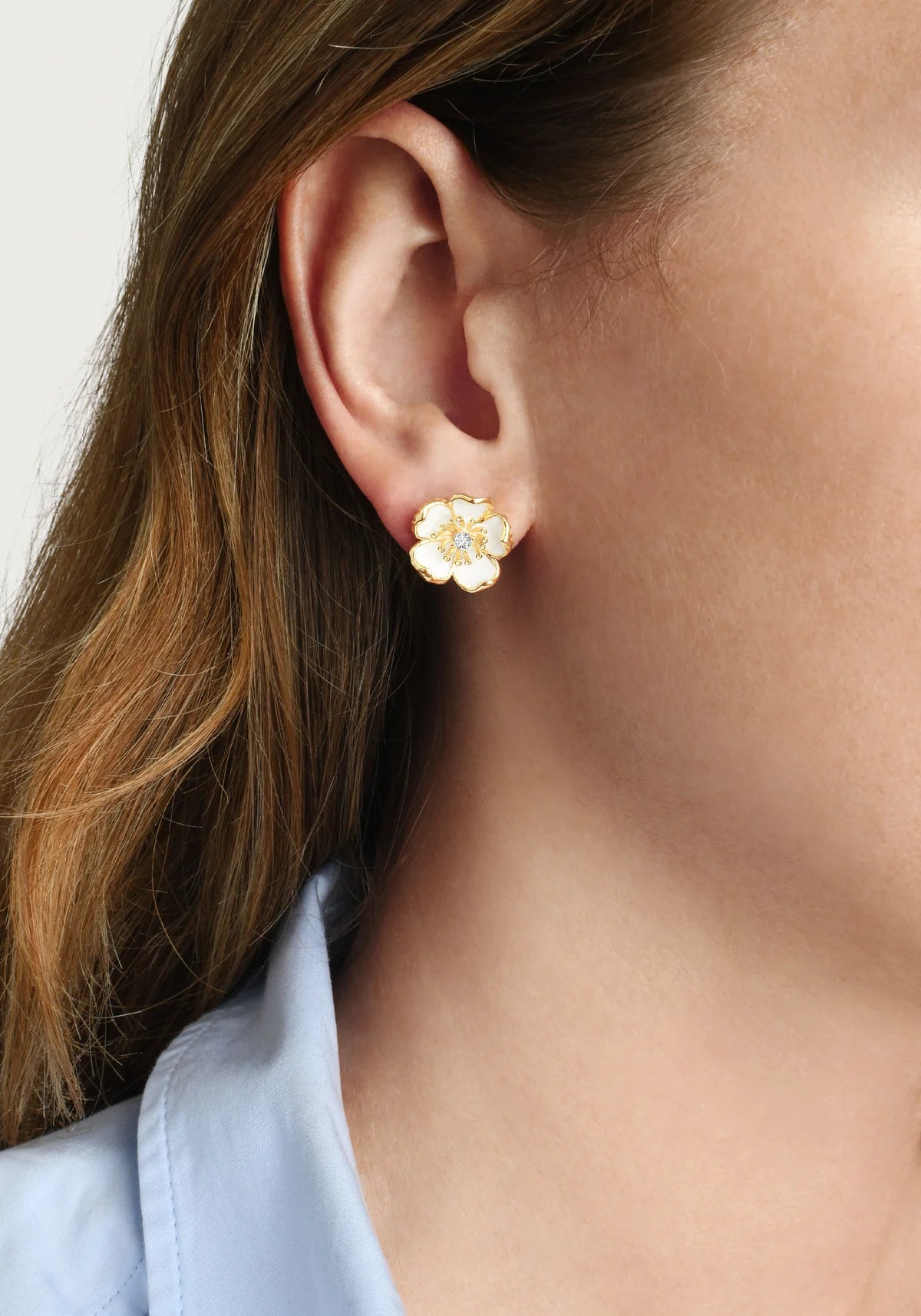 Wildflowers Enameled Stud Earrings - BTK COLLECTIONS