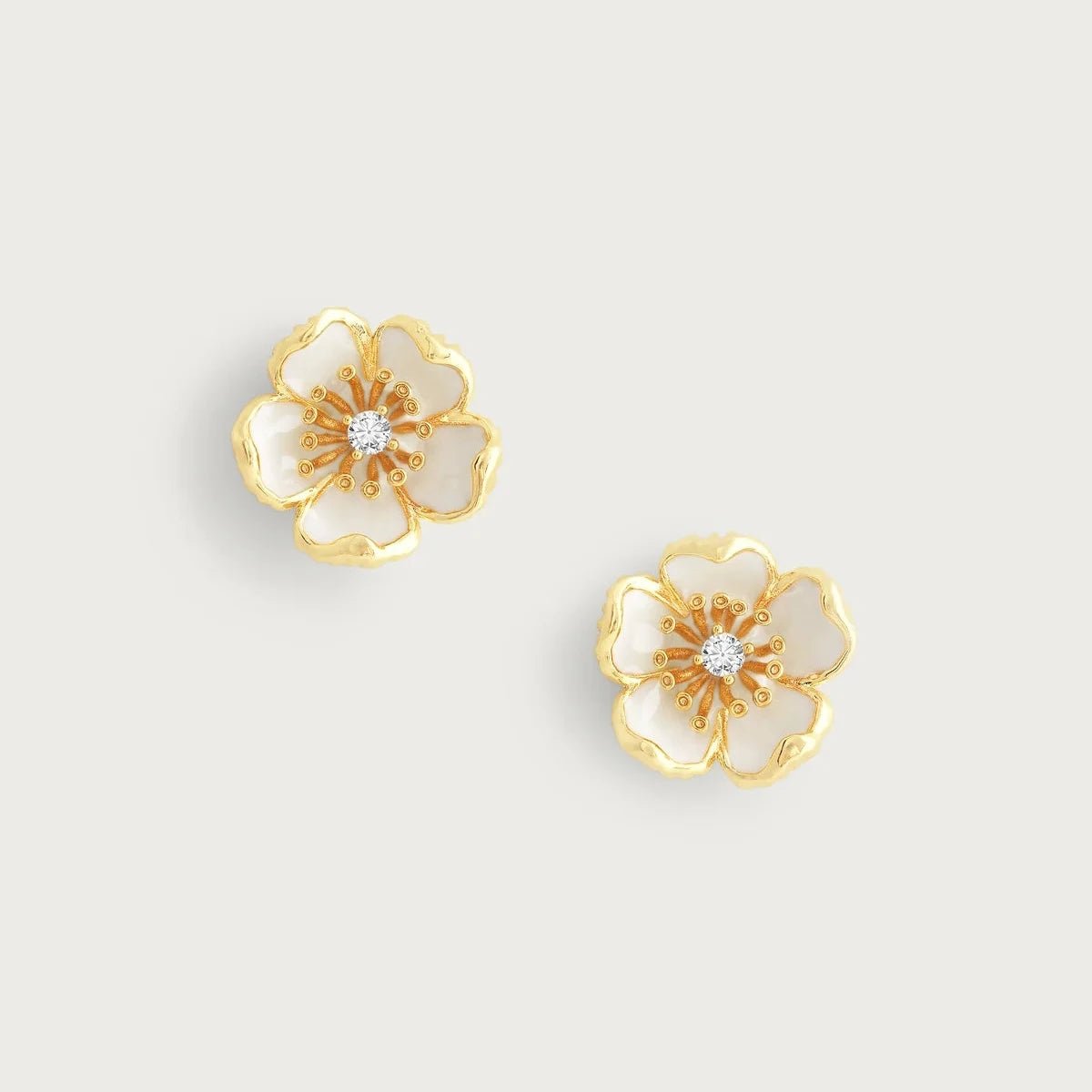 Wildflowers Enameled Stud Earrings - BTK COLLECTIONS