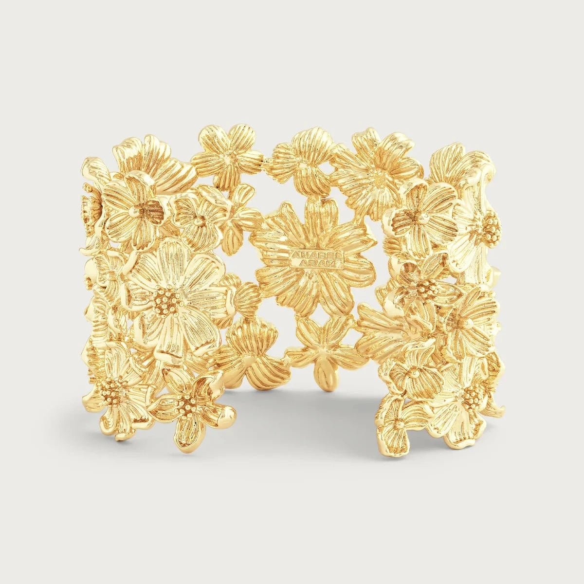 Wildflowers Gold Wide Cuff - BTK COLLECTIONS