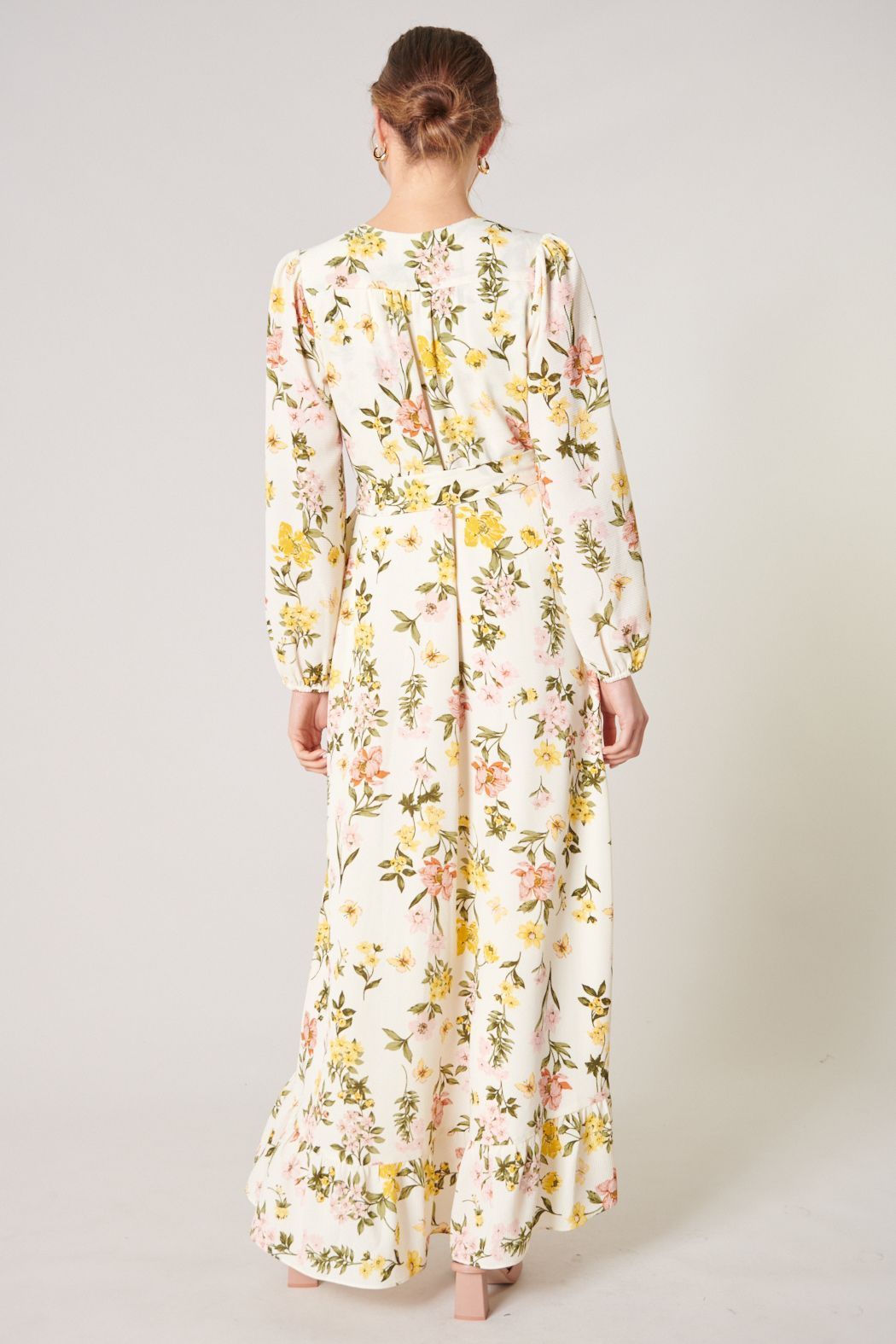 Ashlynn Floral Califa Maxi Wrap Dress - BTK COLLECTION