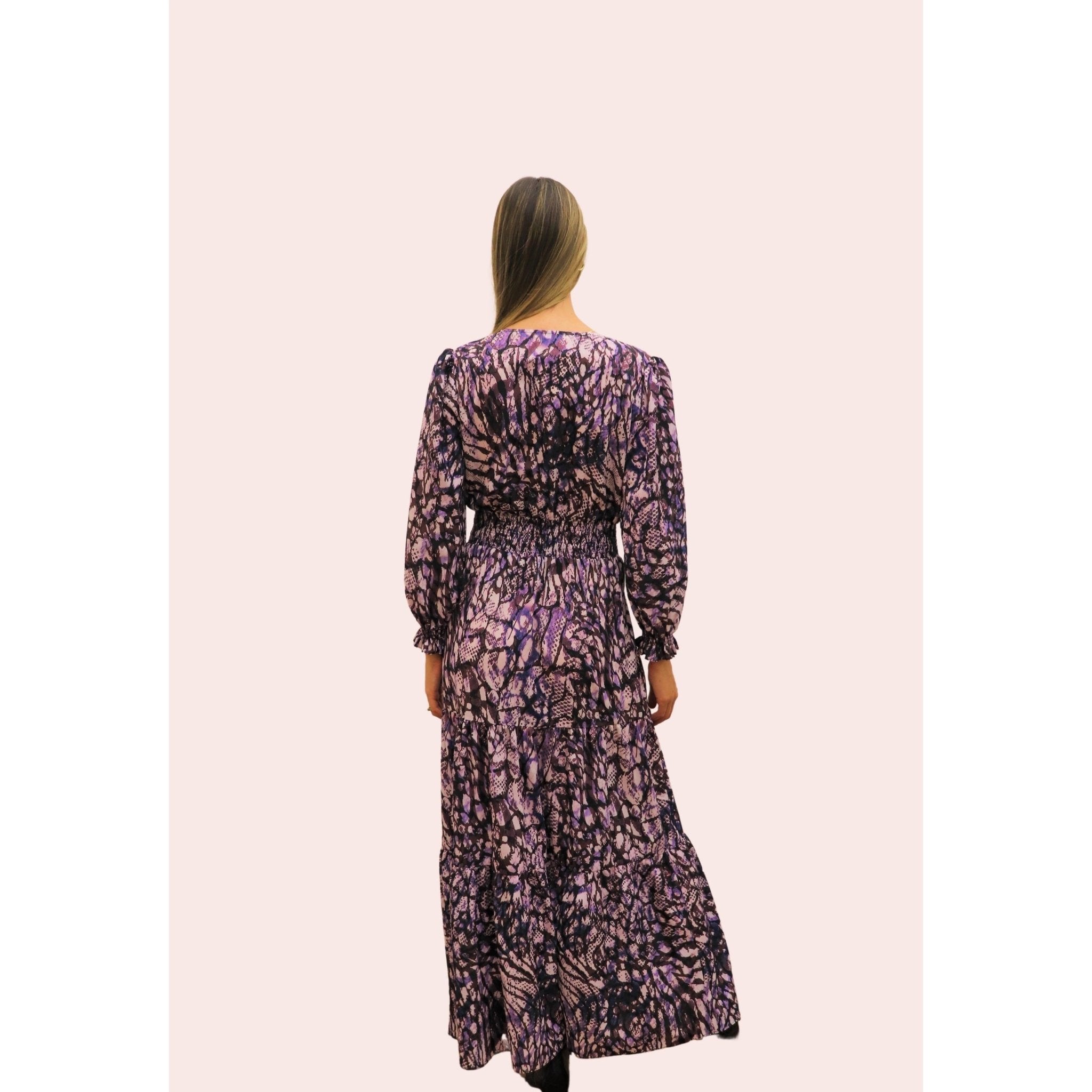 Atelier Purple Mist Long Sleeve Maxi Dress - BTK COLLECTIONS