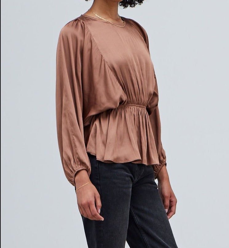 Back Tied Satin Blouse - BTK COLLECTIONS