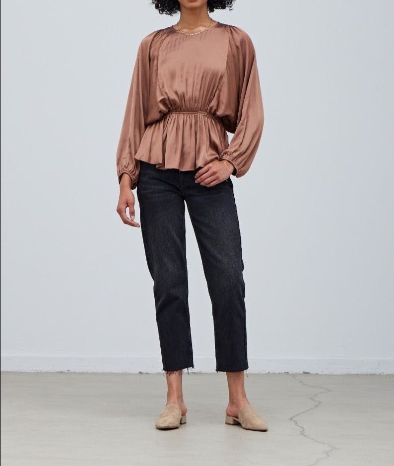 Back Tied Satin Blouse - BTK COLLECTIONS